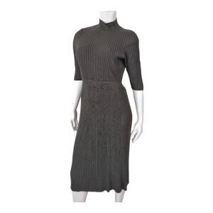 WHO WHAT WHERE Green Knit Sweater Dress A-line Mock Turtleneck Bodycon Size XL